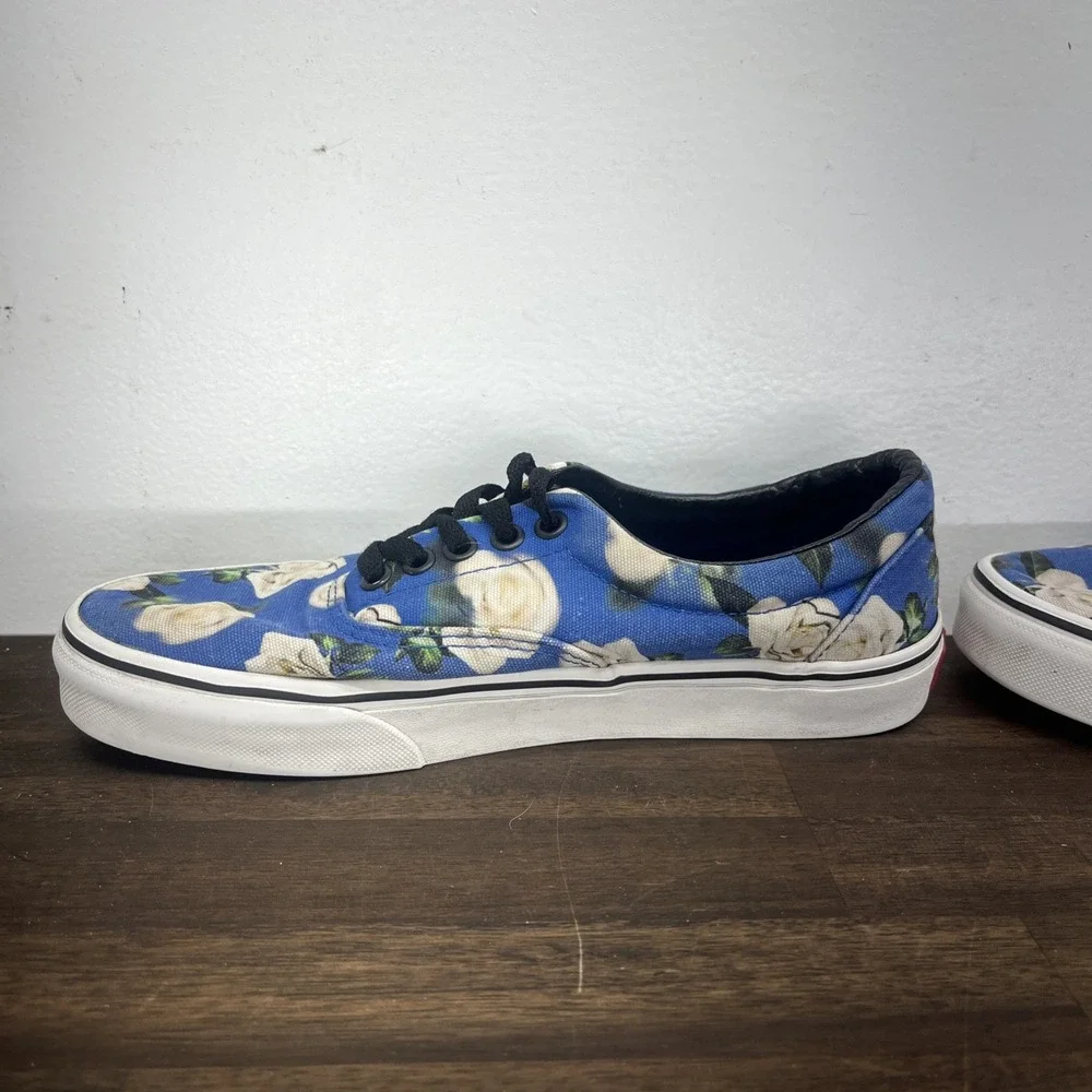 Vans Romantic Floral Lapis Blue Low Top Skate Shoes Men's 7 Womens 8.5 Floral - Picture 8 of 15